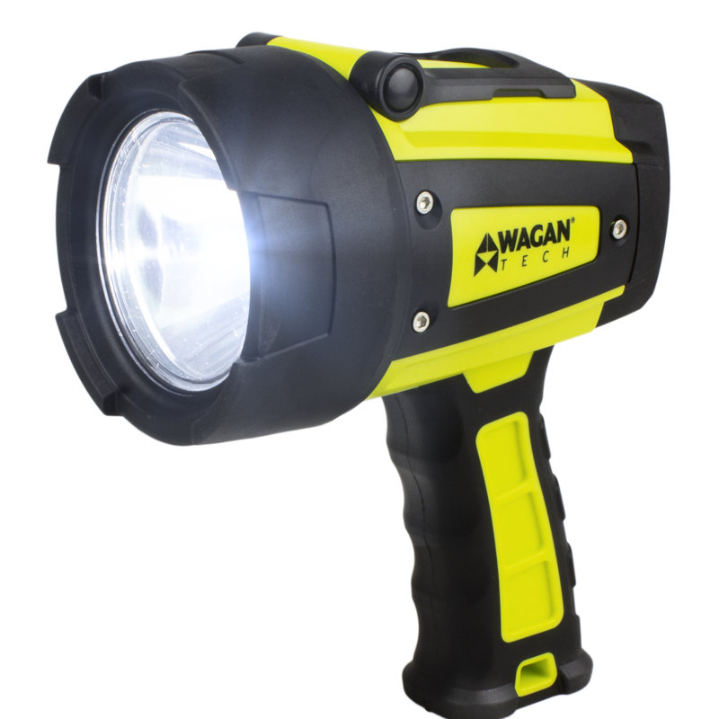 Wagan Lampe torche d’extérieur à pile jaune à del et rechargeable brite nite et Commentaires